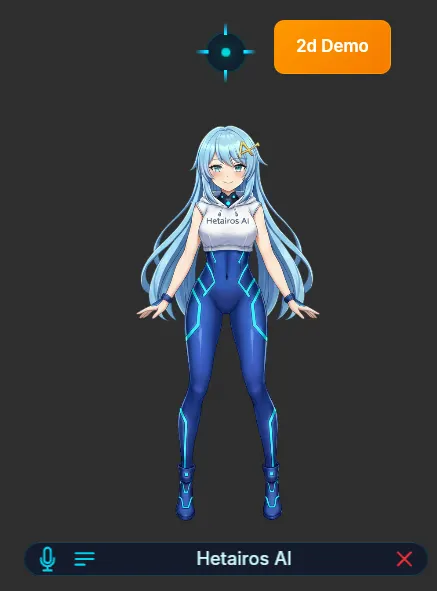 Main application window with AI waifu assistant