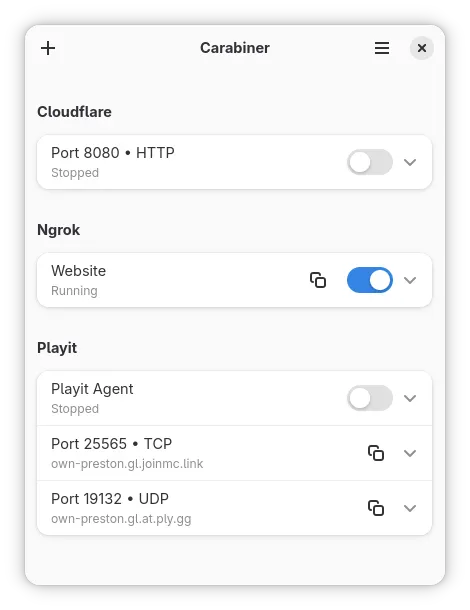 Manage network tunnels