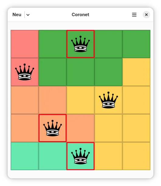 Solving a Coronet puzzle