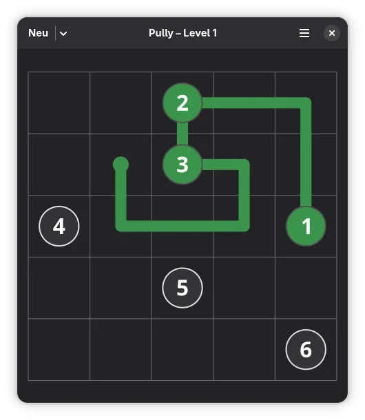 Drawing a line through the grid