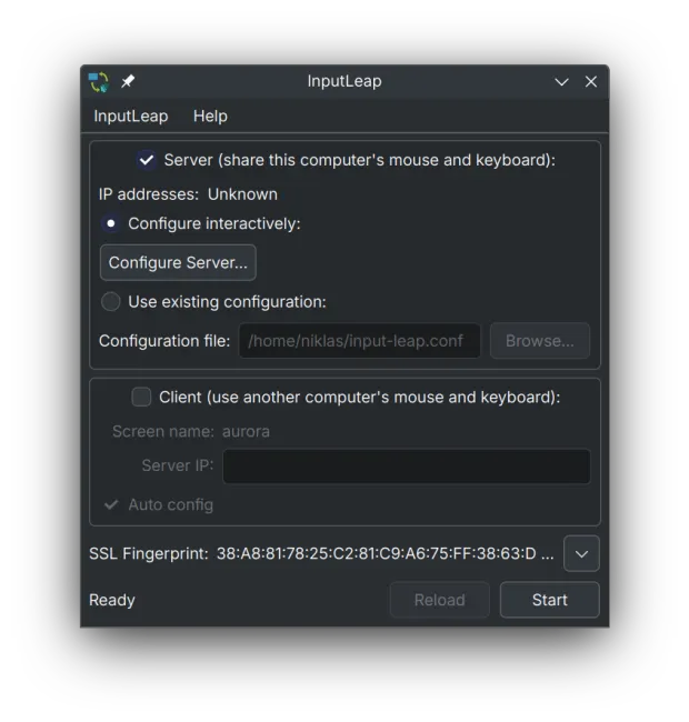 Pairing and connections screen