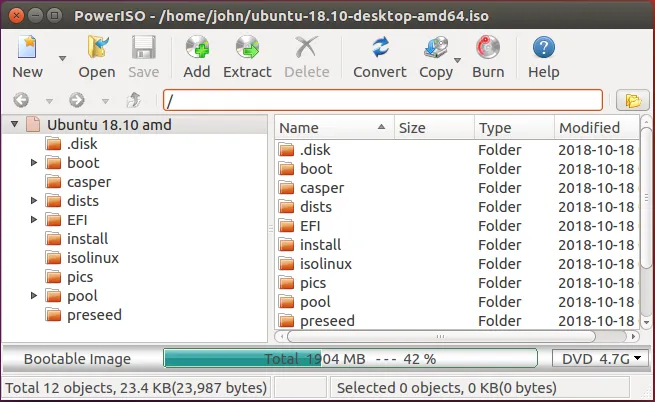 Main application window
