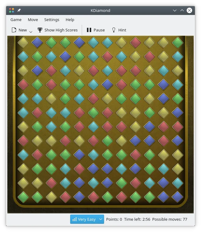 Playing KDiamond