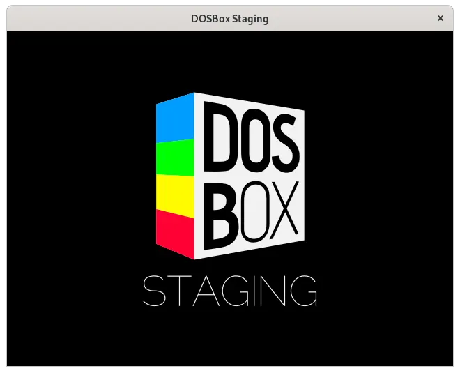 DOSBox Staging window (splash screen)