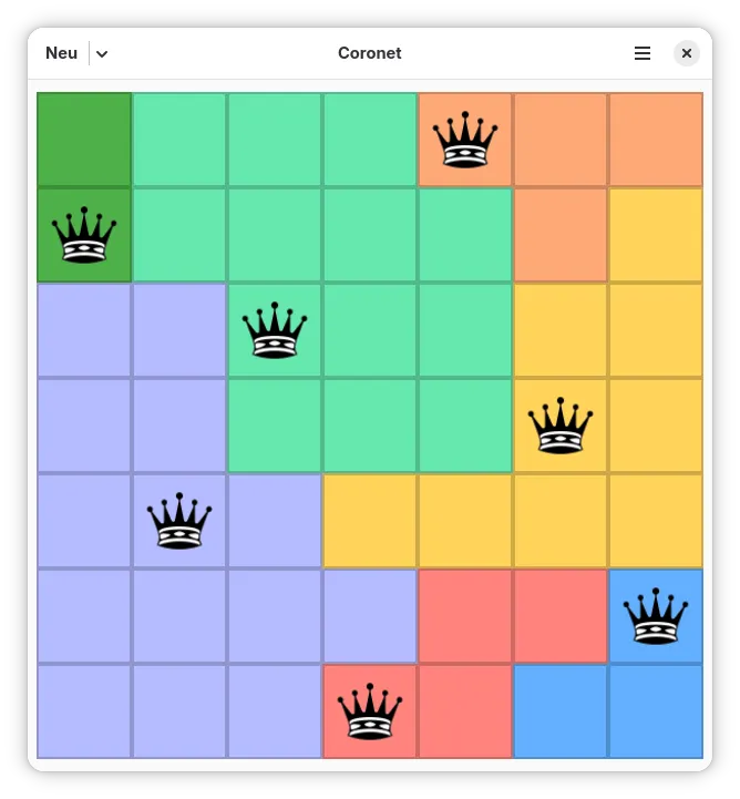 Solving a Coronet puzzle