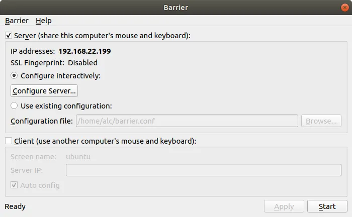 The main application window