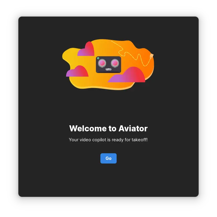 Welcome screen