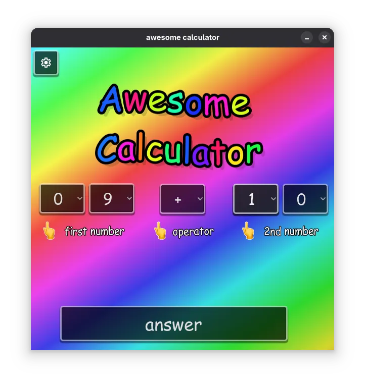 Main menu