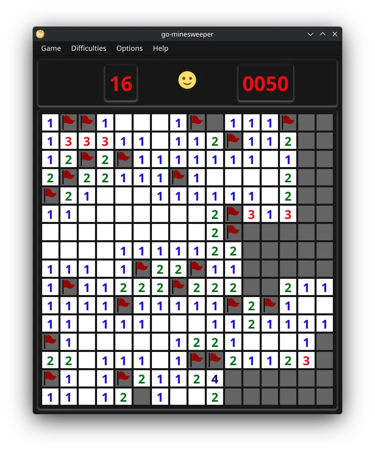 Running game on intermediate difficulty (Dark Theme)