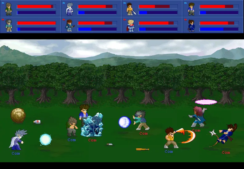 Fast-paced action with multiple fighters