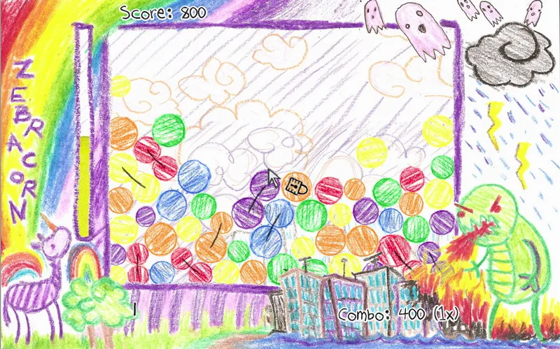 Gameplay with the Crayon Ball Theme