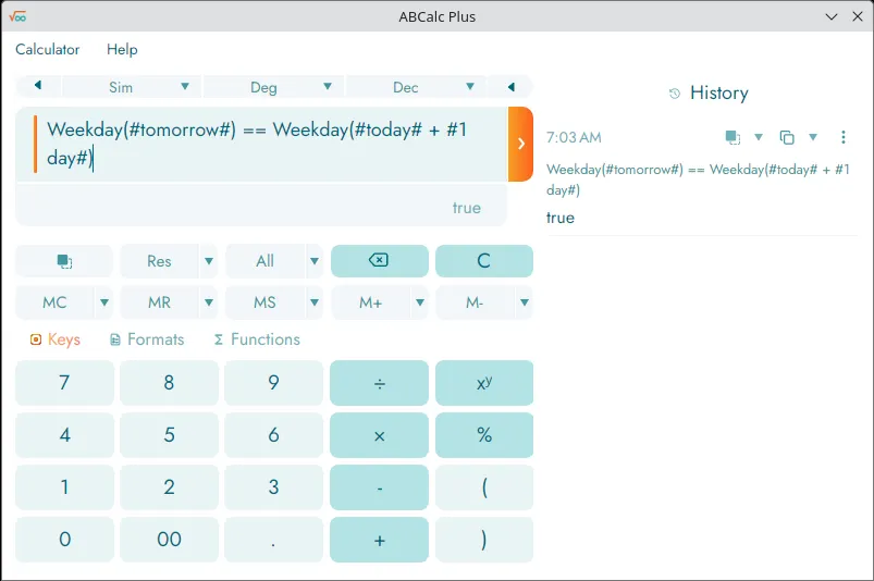 Main calculator window