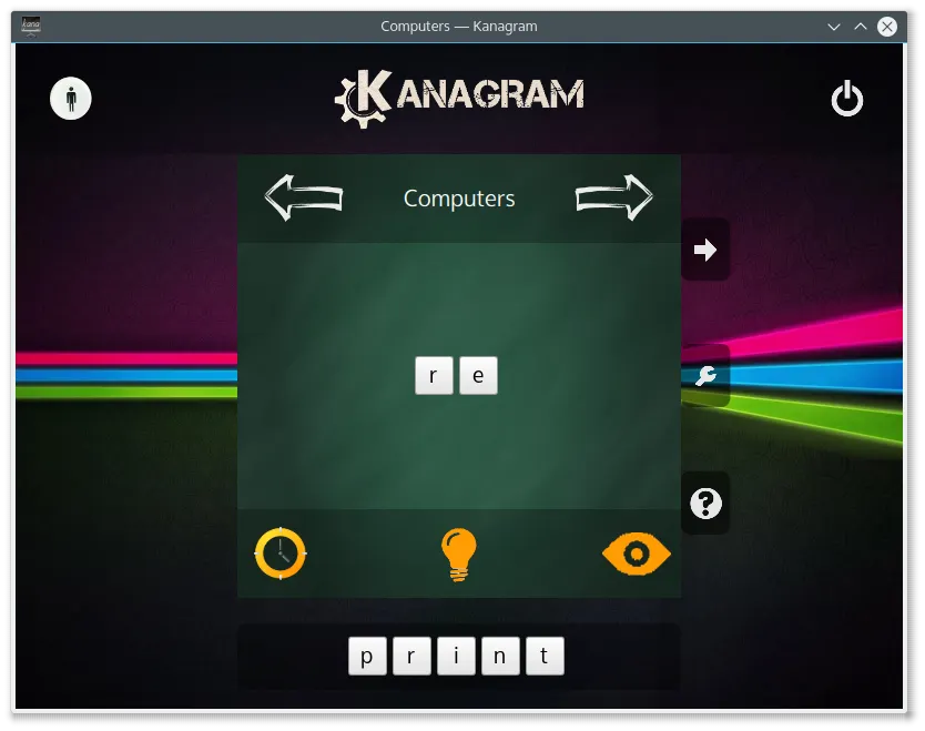 Playing Kanagram