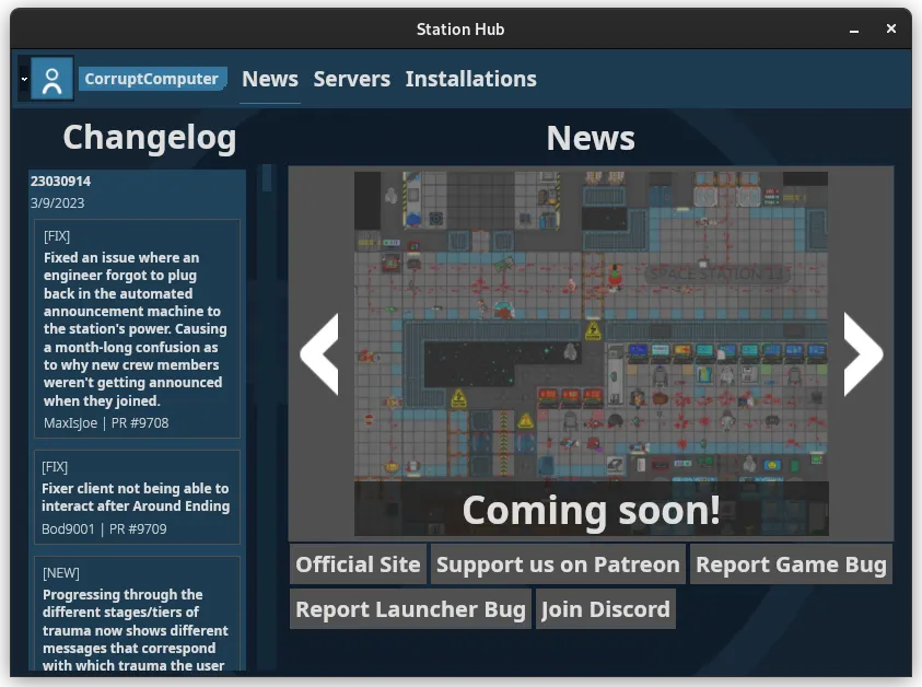 StationHub news panel