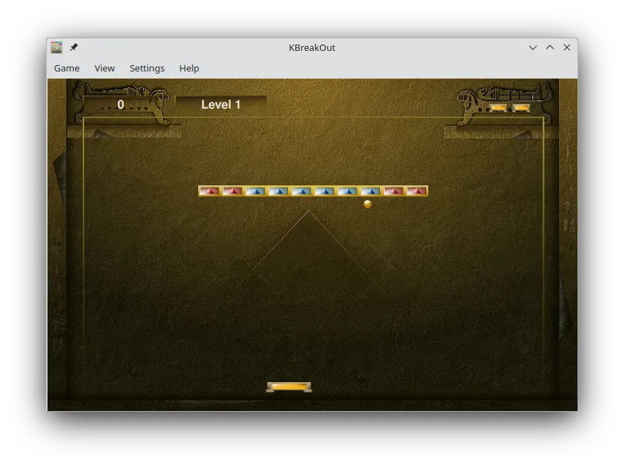 Playing KBreakOut