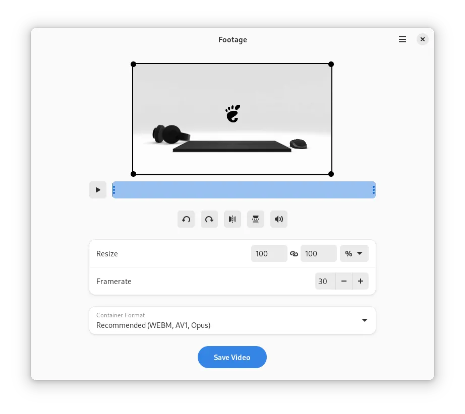 Editing screen with default options