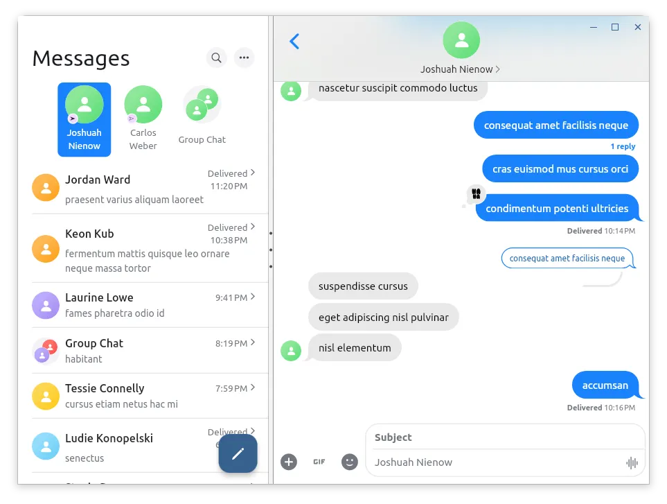 Chat with friends and family