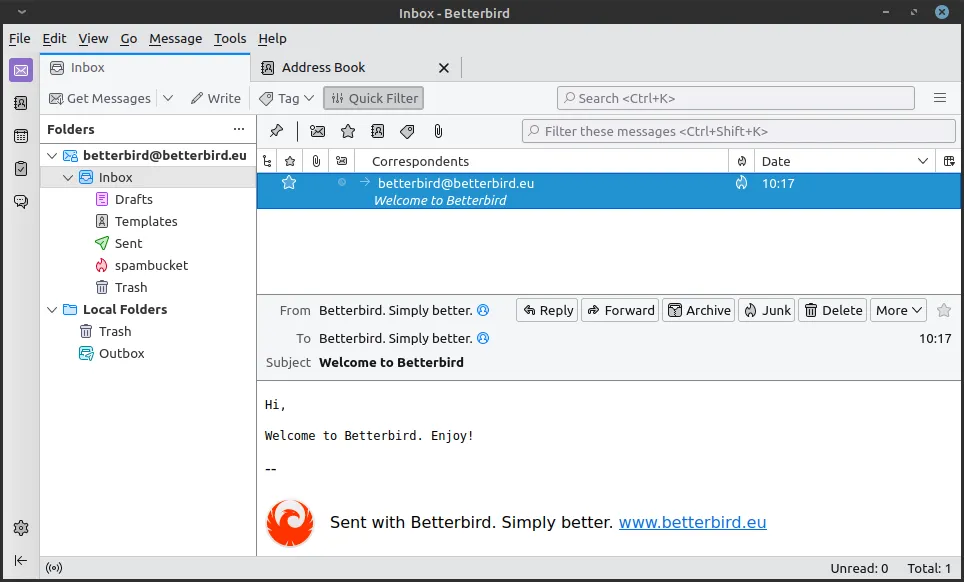 Main window in light mode