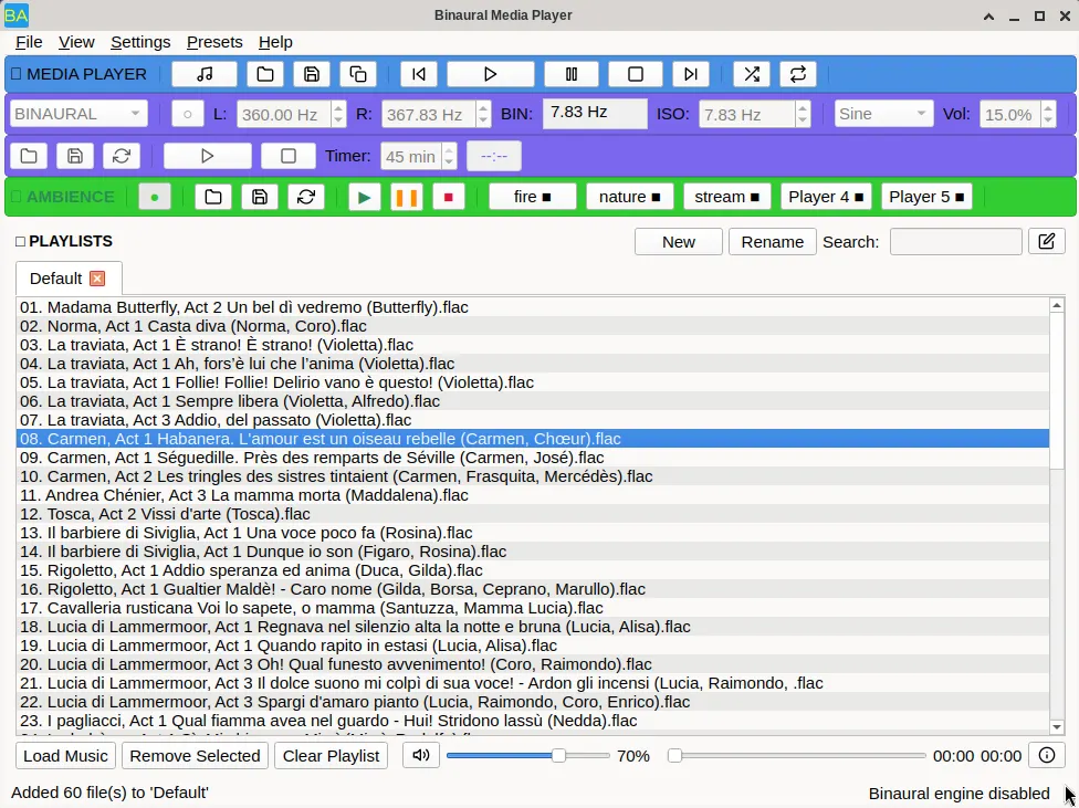 Main interface with media and brainwave controls